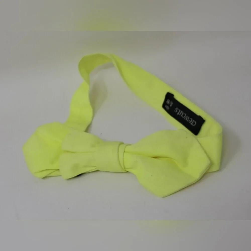 J. Crew Crewcuts Kids Boys Tie Bow Tie Accessories Bright Yellow Adjustable